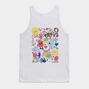 Everyone communicates differently autism awareness Tank Top